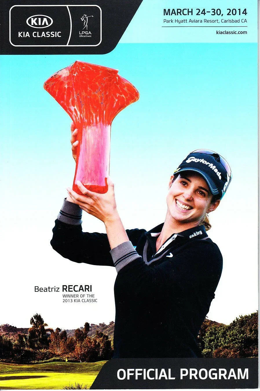 2014 LPGA Kia Classic golf program Beatriz Recari cover - AutographsForSale.com