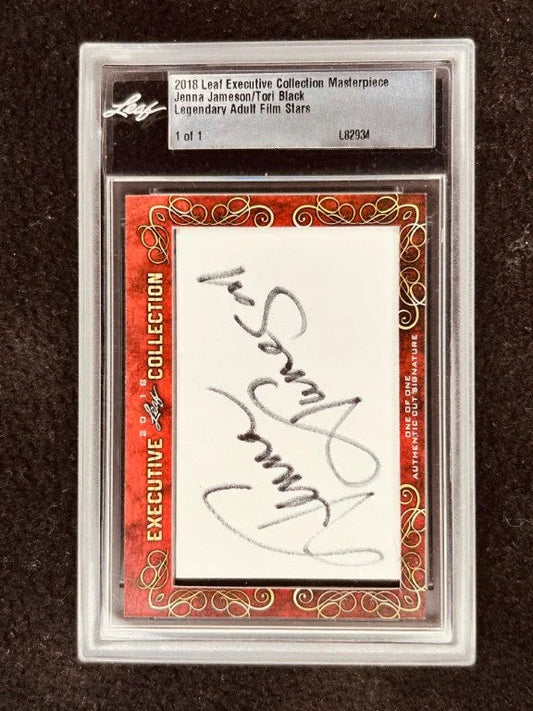 Jenna Jameson and Tori Black 2018 Leaf Masterpiece Cut Signature certified autograph card 1/1 JSA - AutographsForSale.com