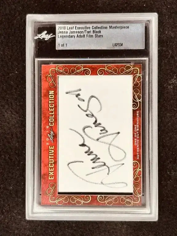 Jenna Jameson & Tori Black 2018 Leaf Masterpiece Cut Signature certified signed card 1/1 JSA - AutographsForSale.com