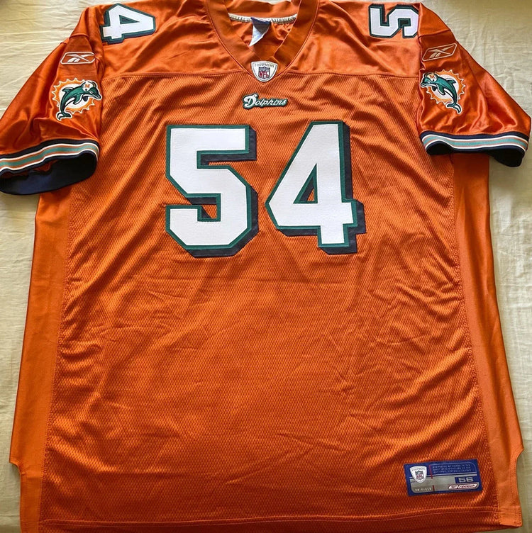 Zach Thomas Dolphins 2003 2004 Reebok game model orange jersey NEW - AutographsForSale.com