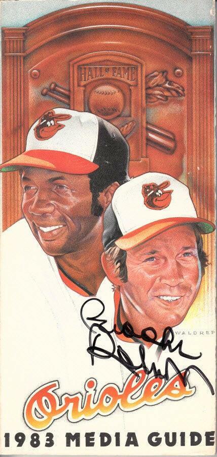 Brooks Robinson signed Baltimore Orioles 1983 media guide - AutographsForSale.com