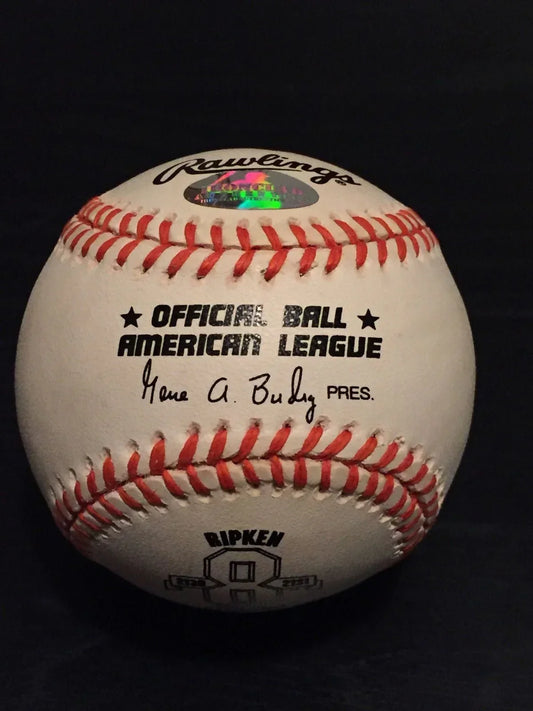 Cal Ripken signed Orioles Consecutive Game 2131 baseball IRONCLAD - AutographsForSale.com