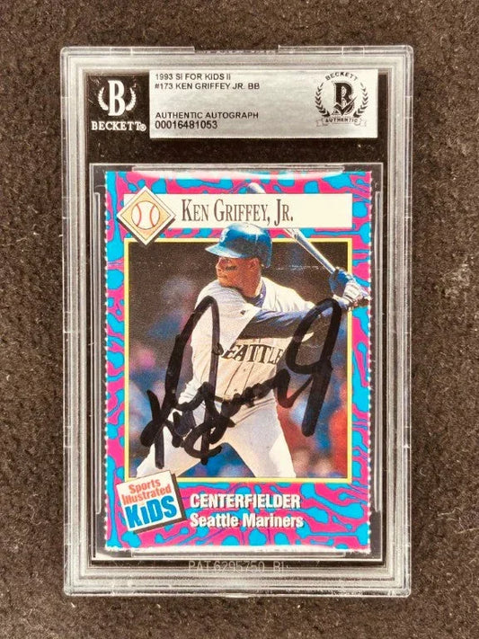 Ken Griffey Jr signed Mariners 1993 SI for Kids card BAS certified - AutographsForSale.com