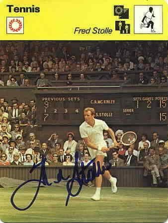 Fred Stolle autographed 1979 Sportscaster tennis Rookie Card - AutographsForSale.com