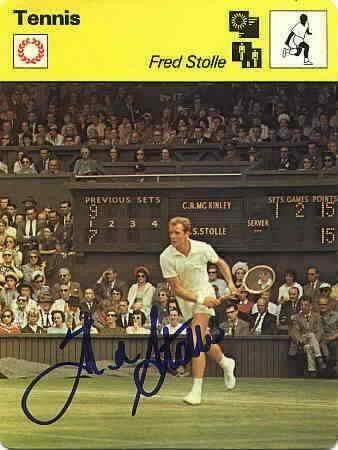 Fred Stolle autographed 1979 Sportscaster tennis Rookie Card - AutographsForSale.com