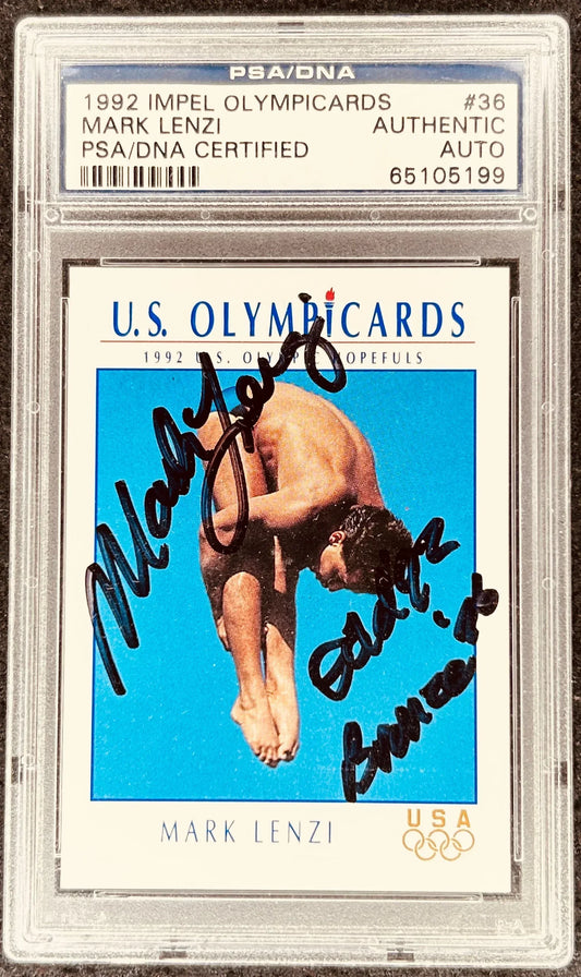Mark Lenzi signed 1992 Impel US Olympic diving RC PSA/DNA - AutographsForSale.com