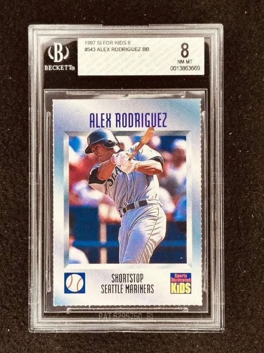 Alex Rodriguez Mariners 1997 SI for Kids card BGS 8 - AutographsForSale.com