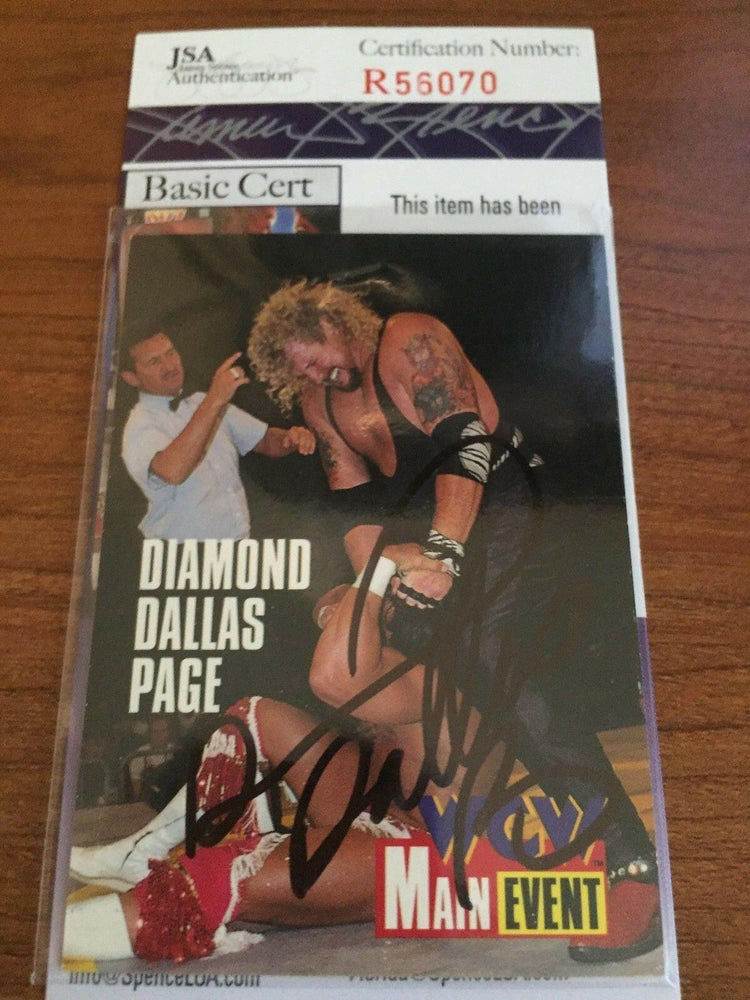Diamond Dallas Page signed 1995 cardz Wcw Main Event Wrestling card JSA - AutographsForSale.com