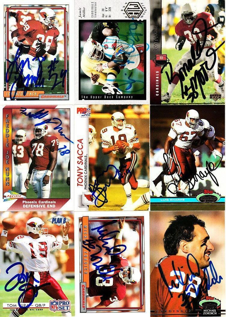 27 Arizona Cardinals autographed cards Rich Camarillo Ken Harvey Luis Sharpe - AutographsForSale.com