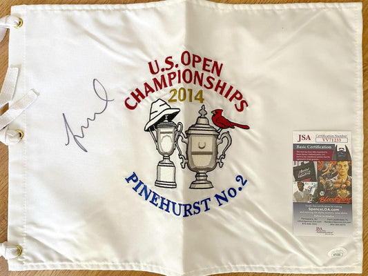 Michelle Wie autographed 2014 US Women’s Open embroidered golf pin flag JSA - AutographsForSale.com