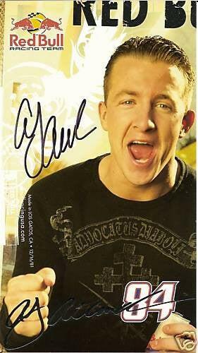 AJ Allmendinger autographed Red Bull Racing photo card - AutographsForSale.com