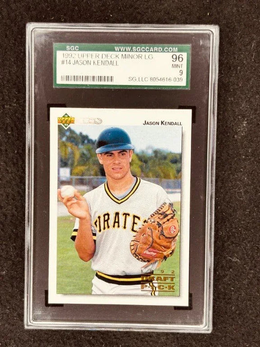 Jason Kendall Pittsburgh Pirates 1992 Upper Deck Minors pre RC SGC grade 96 MINT - AutographsForSale.com
