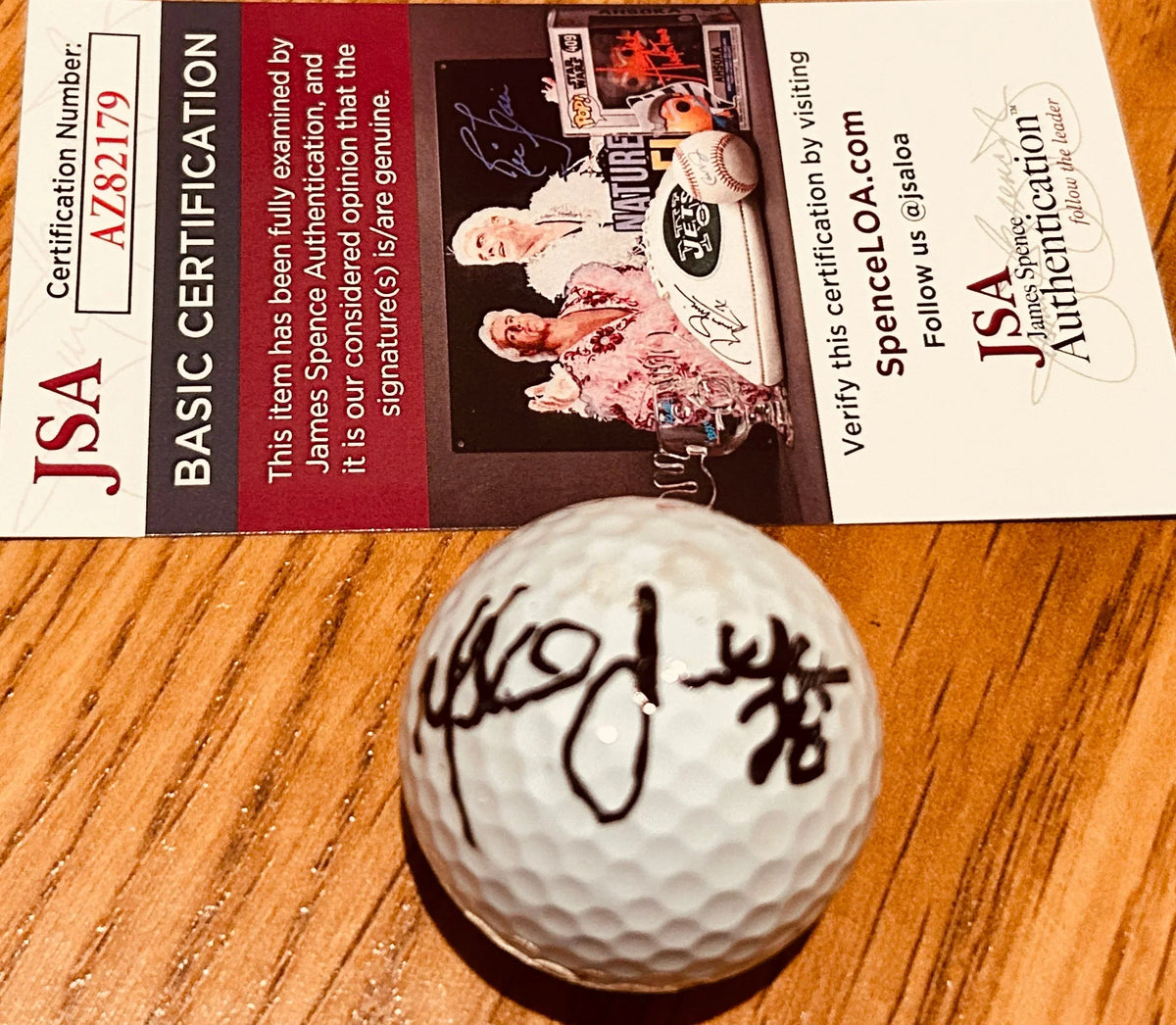 Marshall Faulk autographed Top Flite golf ball JSA - AutographsForSale.com