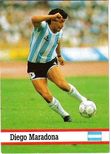 Diego Maradona Argentina 1993 Fax Pax soccer card #21 about ExMt - AutographsForSale.com