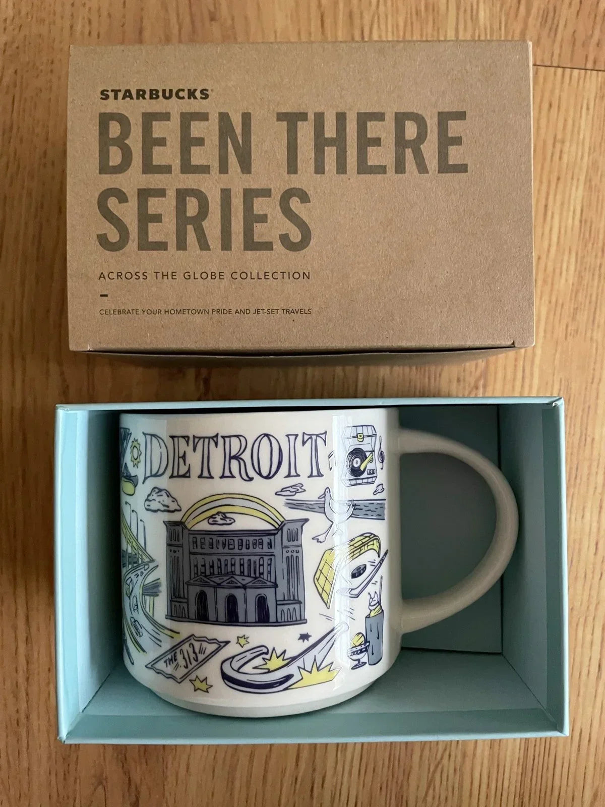 Starbucks 2018 Been There Series Detroit 14 ounce collector coffee mug NEW - AutographsForSale.com