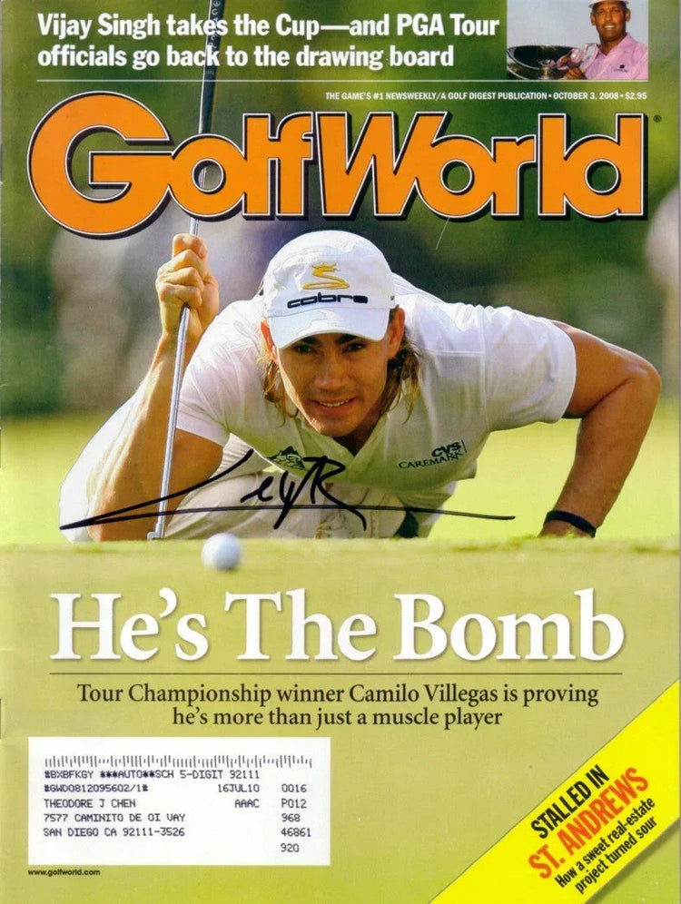 Camilo Villegas autographed 2008 Golf World magazine - AutographsForSale.com