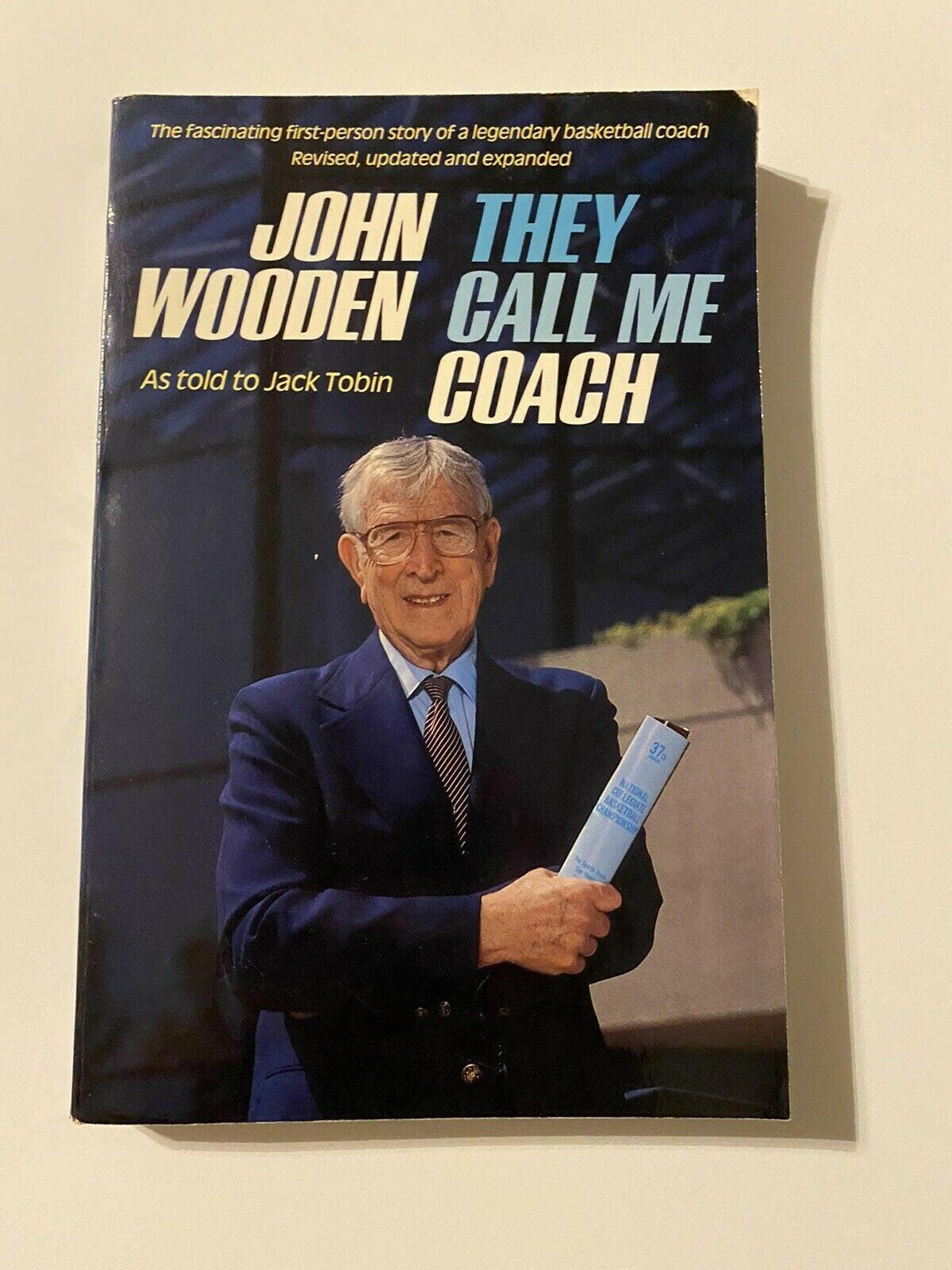 John Wooden signed They Call Me Coach book dated 1985 JSA UCLA - AutographsForSale.com