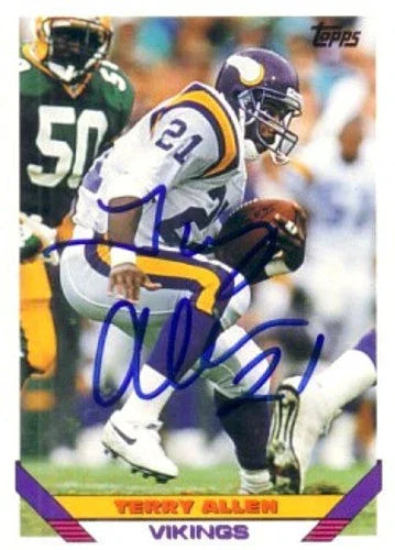 Terry Allen autographed Minnesota Vikings 1993 Topps card - AutographsForSale.com