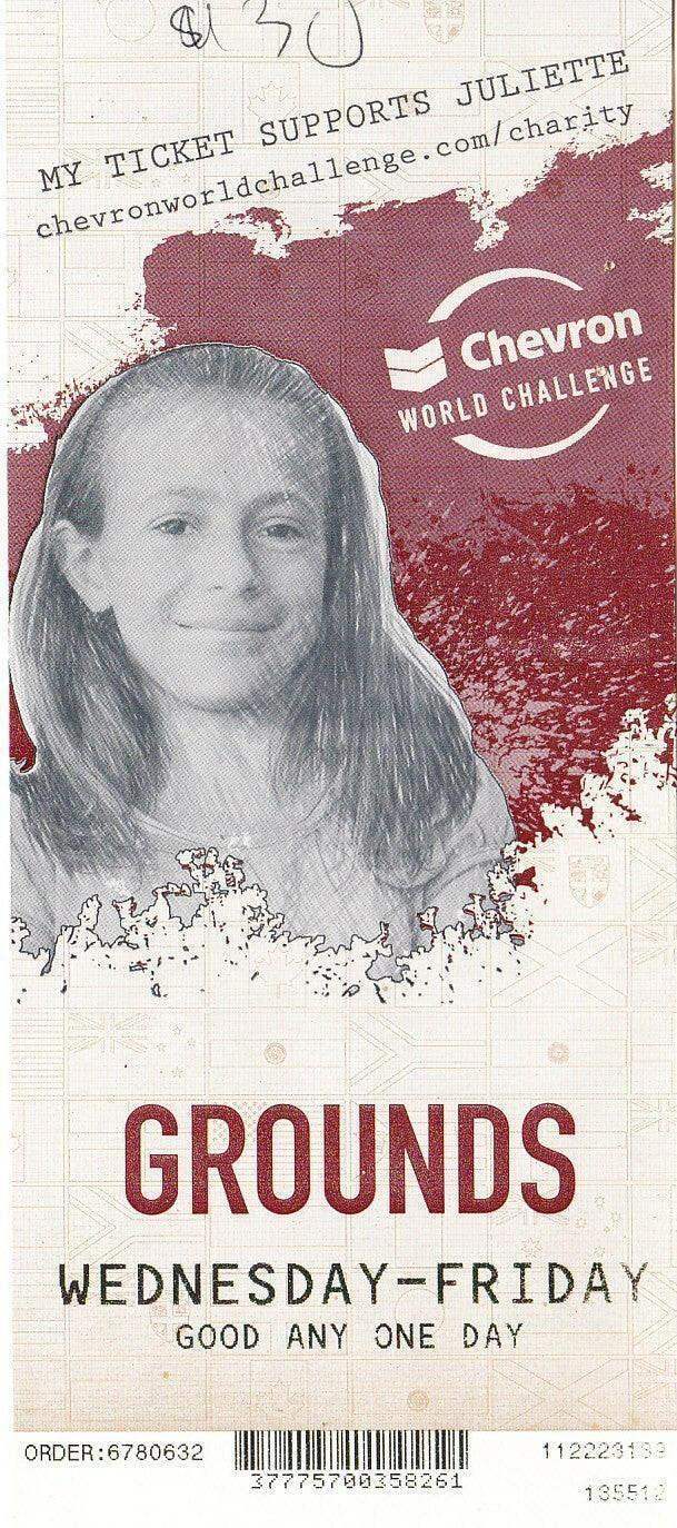 2010 Chevron World Challenge golf ticket Graeme McDowell Win - AutographsForSale.com