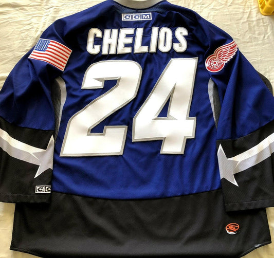 Chris Chelios 2002 NHL All-Star Red Wings CCM XL jersey - AutographsForSale.com