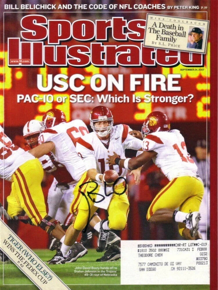 John David Booty autographed USC 2007 Sports Illustrated - AutographsForSale.com