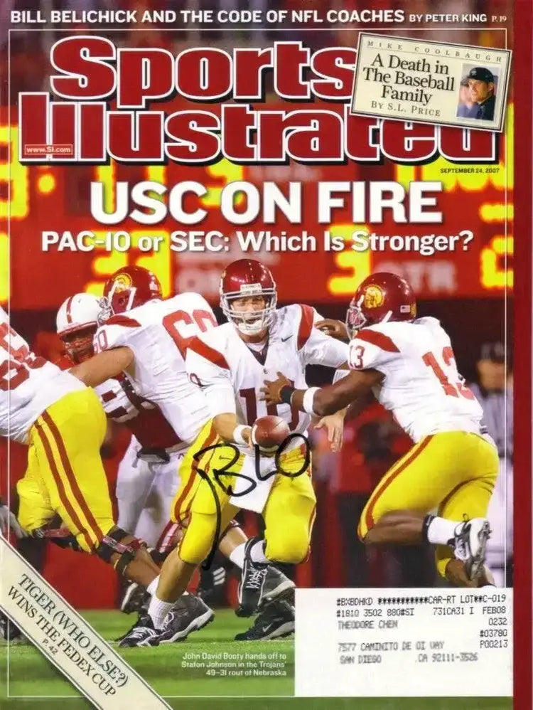 John David Booty autographed USC Trojans 2007 Sports Illustrated - AutographsForSale.com