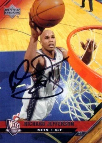 Richard Jefferson signed Nets 2005-06 Upper Deck card - AutographsForSale.com