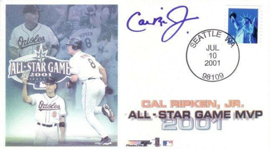 Cal Ripken signed Orioles 2001 MLB All-Star MVP cachet Ironclad - AutographsForSale.com