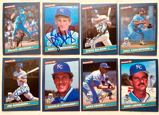 8 signed 1986 Donruss Royals cards Bret Saberhagen Steve Balboni Charlie Leibrandt - AutographsForSale.com
