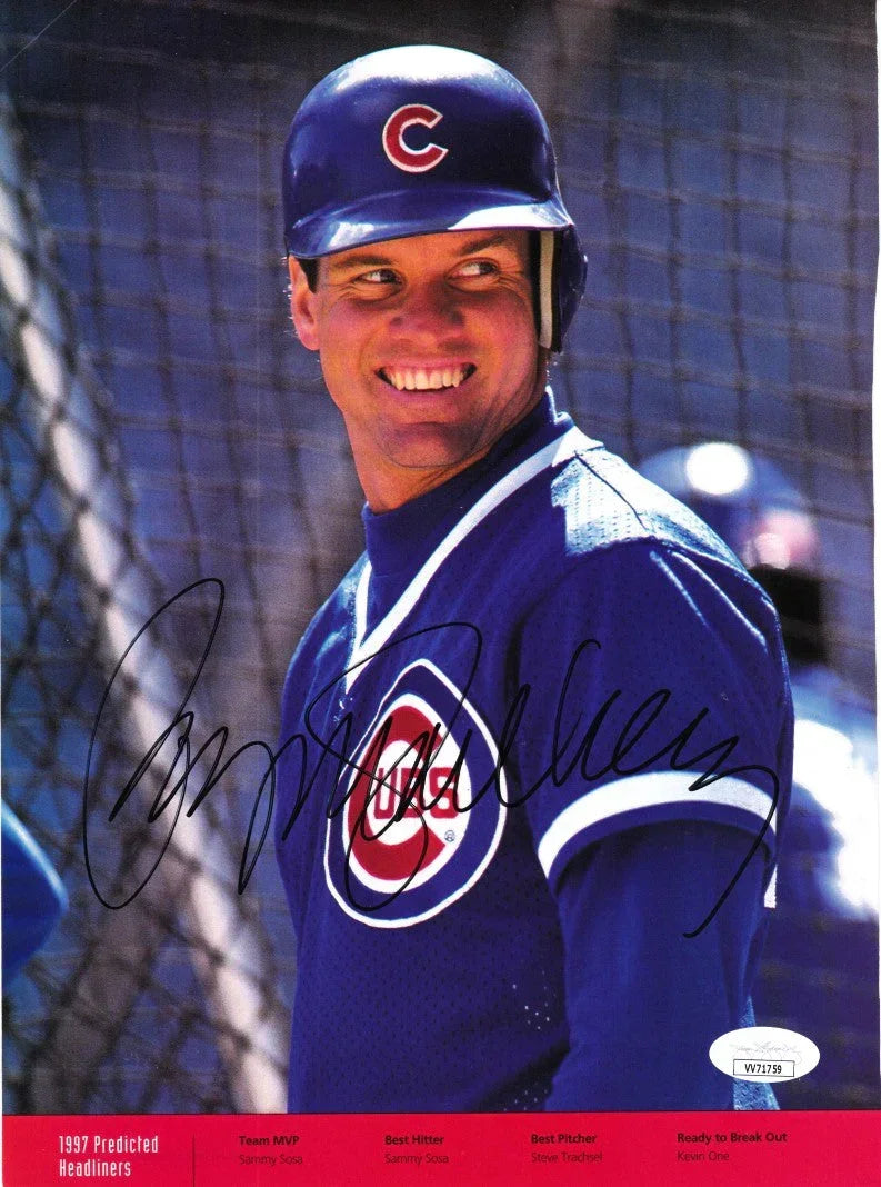 Ryne Sandberg signed Chicago Cubs magazine 8x10 photo JSA - AutographsForSale.com
