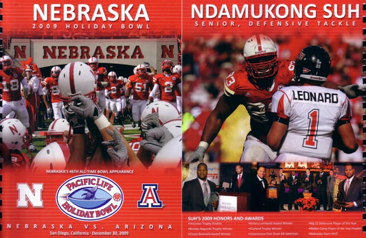 2009 Holiday Bowl Nebraska media guide Ndamukong Suh Last Game - AutographsForSale.com