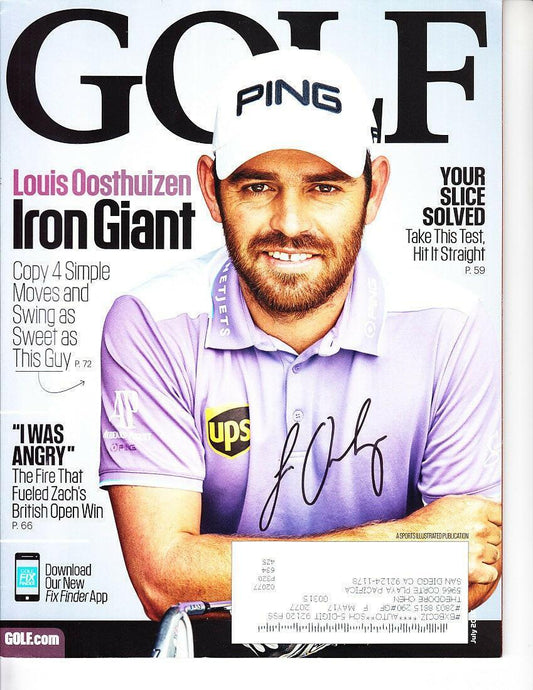 Louis Oosthuizen autographed July 2016 golf magazine - AutographsForSale.com
