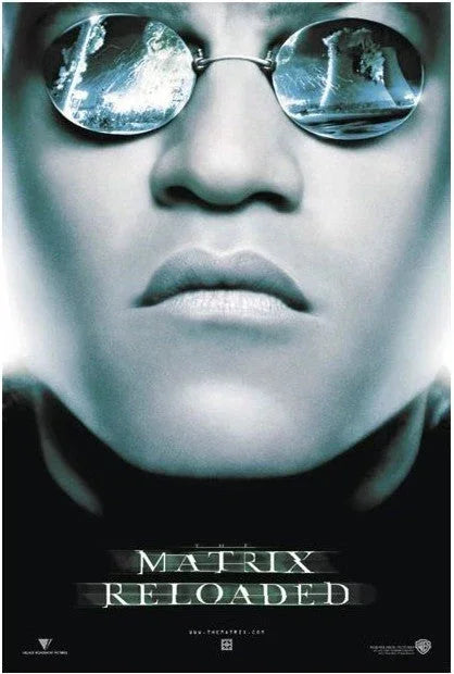Matrix Reloaded 27x39 full size movie poster (Morpheus) - AutographsForSale.com