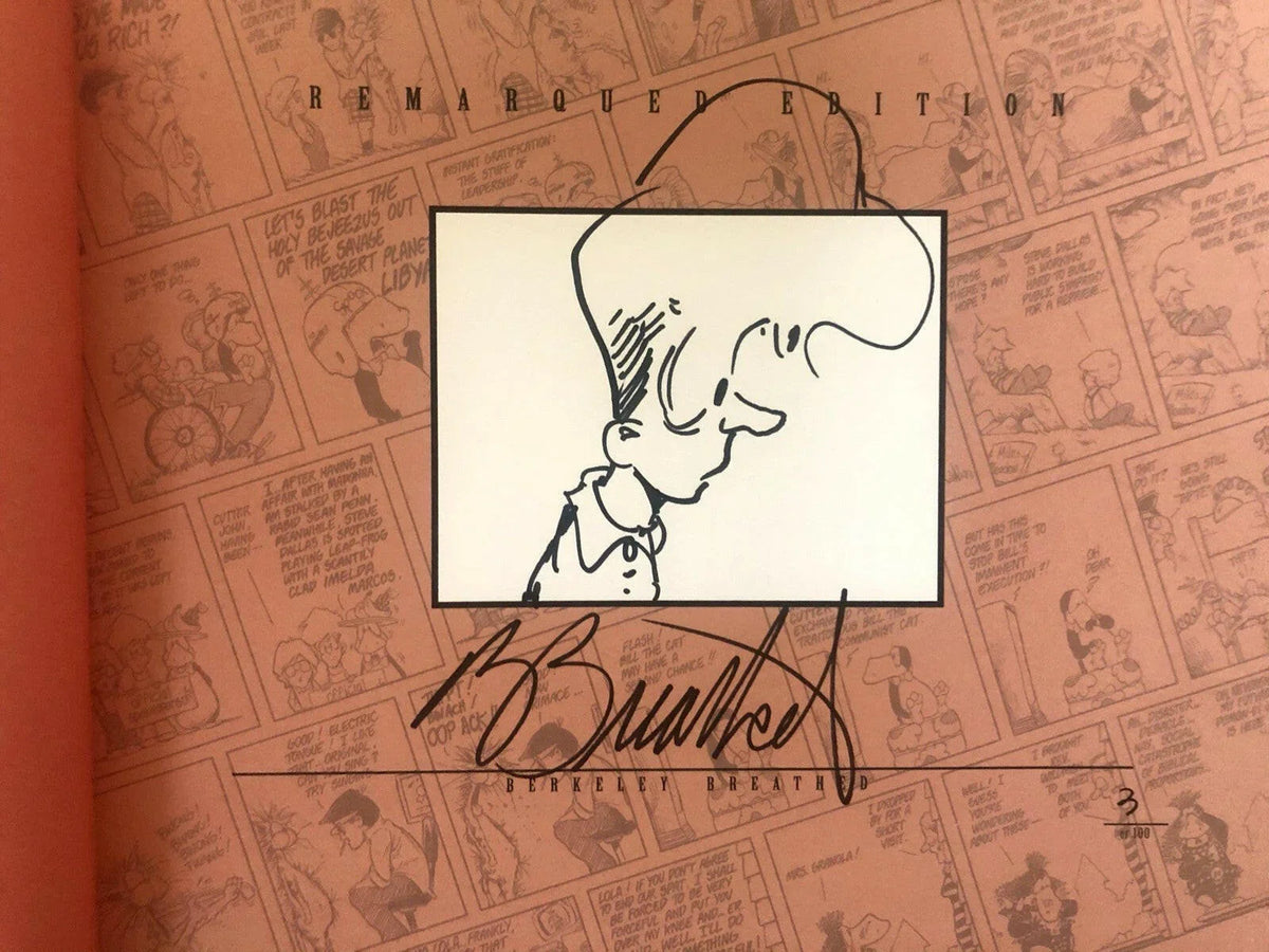 Berke Breathed signed Bloom County Complete Library Volume 4 book Binkley Remarqued - AutographsForSale.com