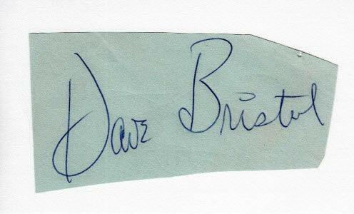 Dave Bristol autograph cut signature affixed to 3x5 card Braves Brewers Reds - AutographsForSale.com