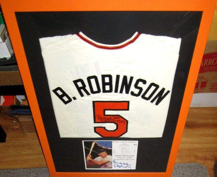 Brooks Robinson signed Orioles 1966 Mitchell & Ness jersey & photo framed JSA - AutographsForSale.com