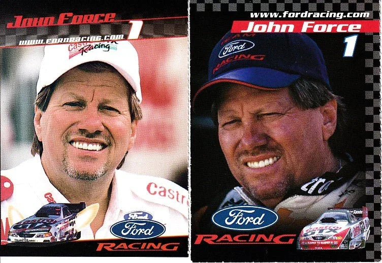 John Force 2000 & 2001 Ford Racing SI for Kids NHRA cards - AutographsForSale.com