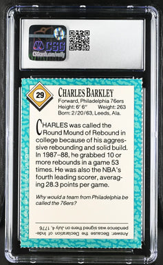 Charles Barkley Philadelphia 76ers 1989 SI for Kids card CSG 9 MT - AutographsForSale.com