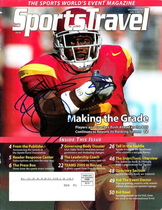 Reggie Bush autographed USC 2005 SportsTravel cover - AutographsForSale.com