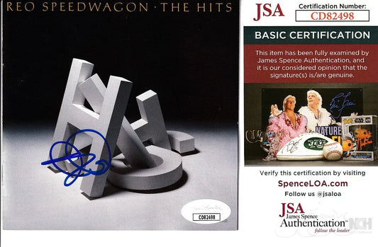 Kevin Cronin autographed REO Speedwagon Hits CD booklet JSA - AutographsForSale.com