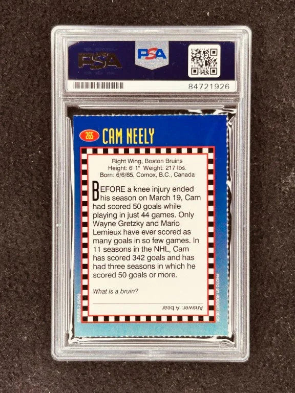 Cam Neely signed Boston Bruins 1994 SI for Kids card PSA/DNA - AutographsForSale.com