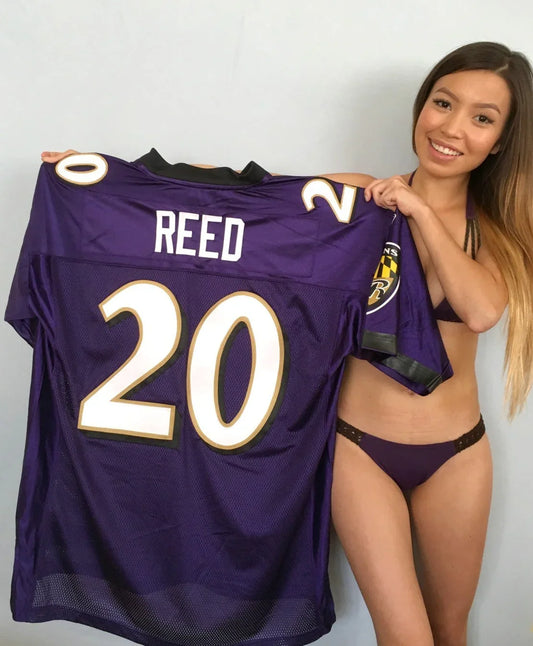 Ed Reed Baltimore Ravens 2002 rookie Reebok stitched purple jersey NEW - AutographsForSale.com
