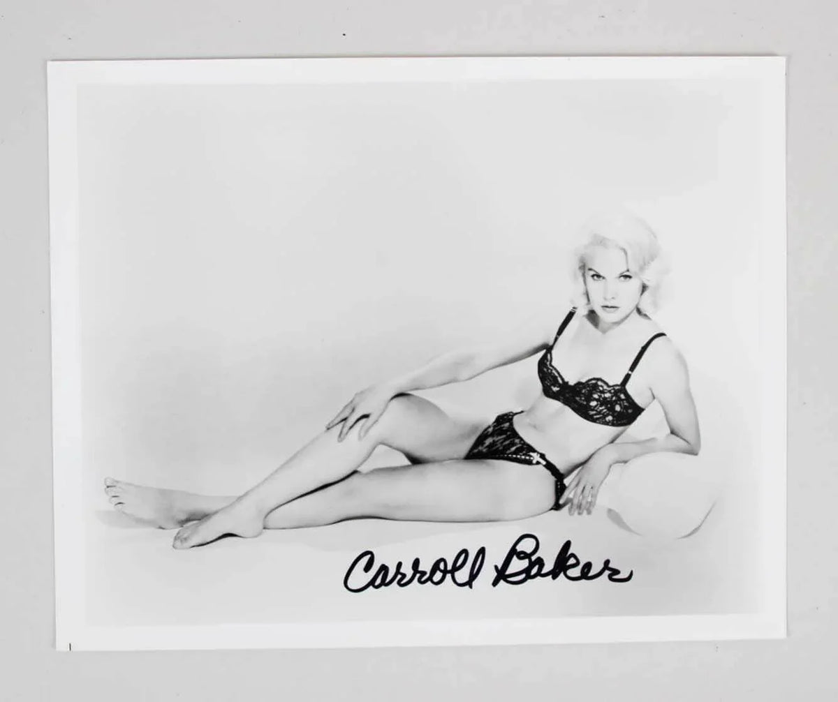 Carroll Baker autographed 8x10 black & white Lingerie photo - AutographsForSale.com