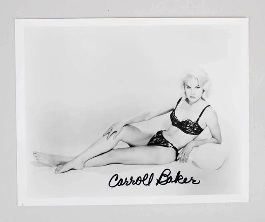 Carroll Baker autographed 8x10 black & white Lingerie photo - AutographsForSale.com