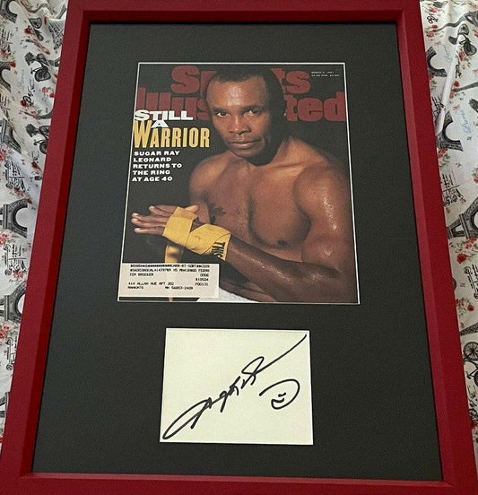 Sugar Ray Leonard autograph framed 1997 Sports Illustrated cover JSA - AutographsForSale.com