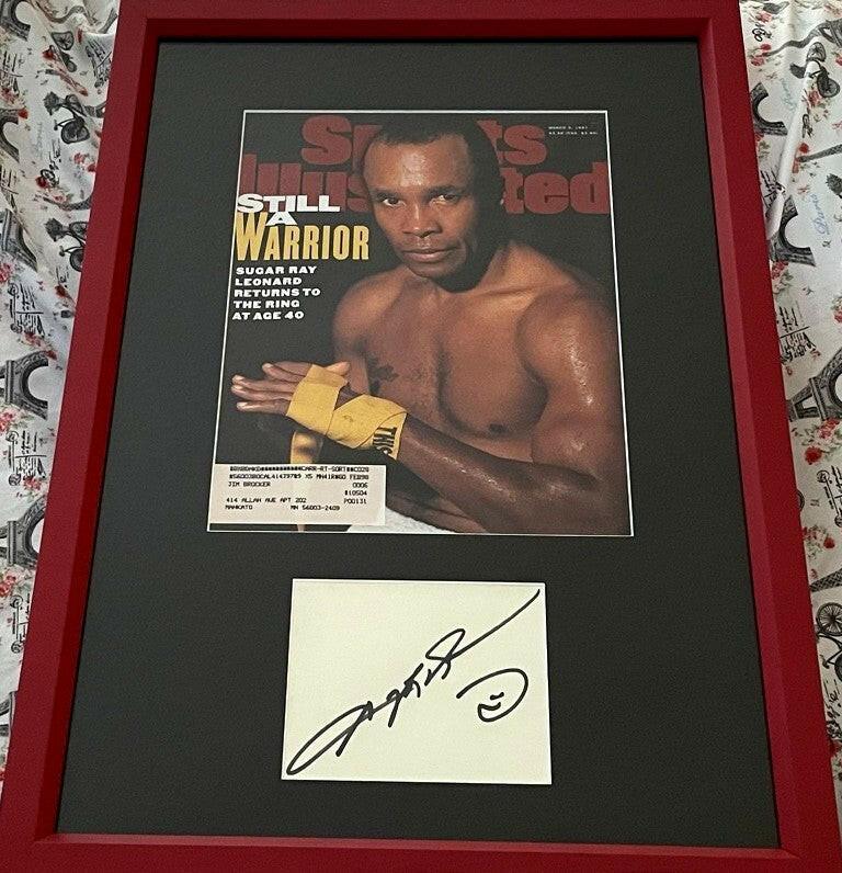 Sugar Ray Leonard autograph framed 1997 Sports Illustrated cover JSA - AutographsForSale.com