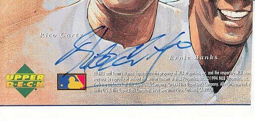 Rico Carty signed Upper Deck card sheet Cut Signature JSA Braves Indians - AutographsForSale.com