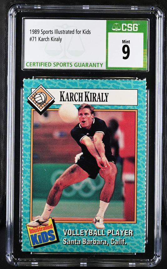 Karch Kiraly 1989 SI for Kids volleyball card CSG grade 9 MT - AutographsForSale.com