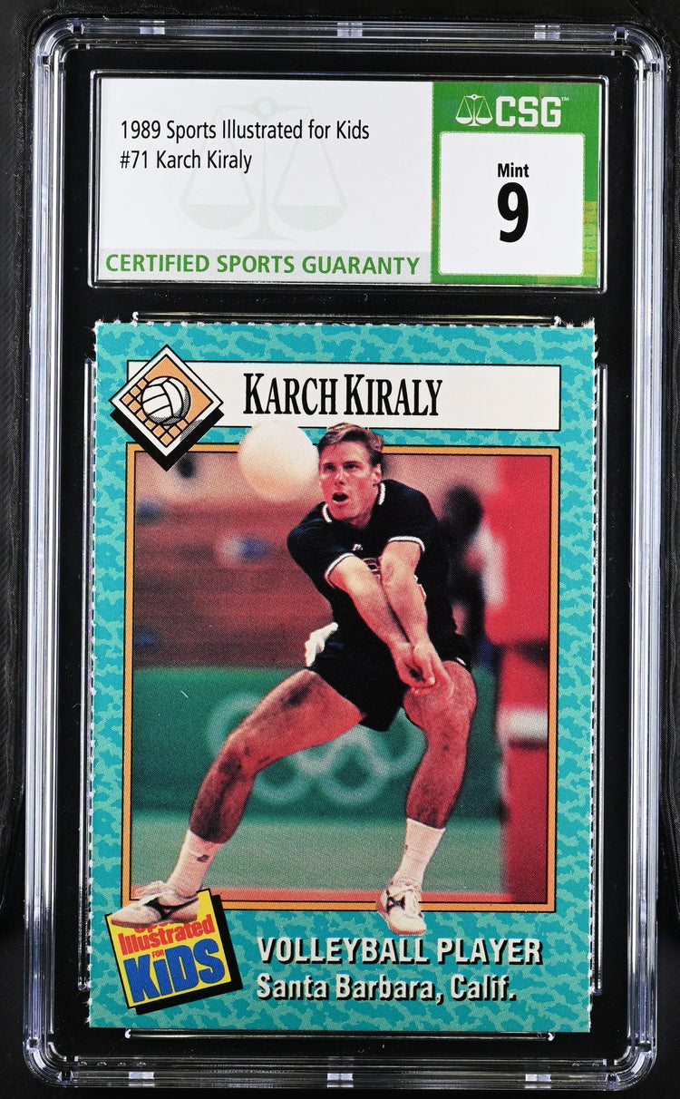 Karch Kiraly 1989 SI for Kids volleyball card CSG grade 9 MT - AutographsForSale.com