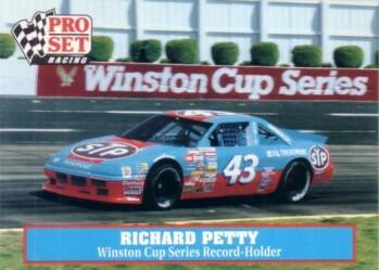 Richard Petty 1991 Pro Set Racing NASCAR promo card - AutographsForSale.com